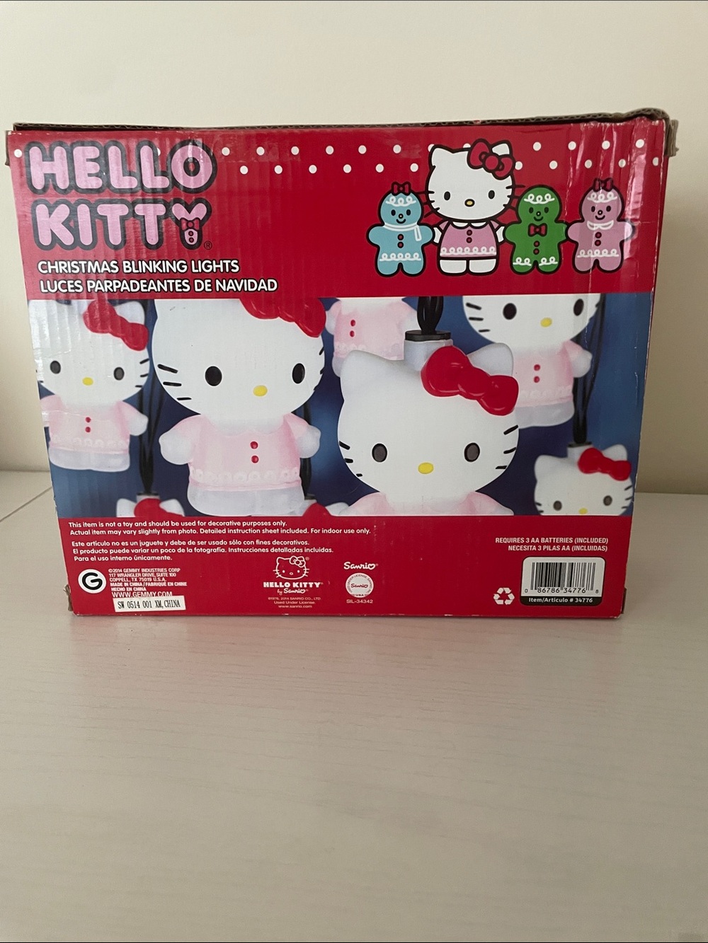 Hello Kitty Pink and Red Christmas String Lights - Picture 3 of 3